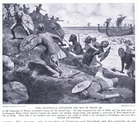 Re Ceadwalla che attacca l